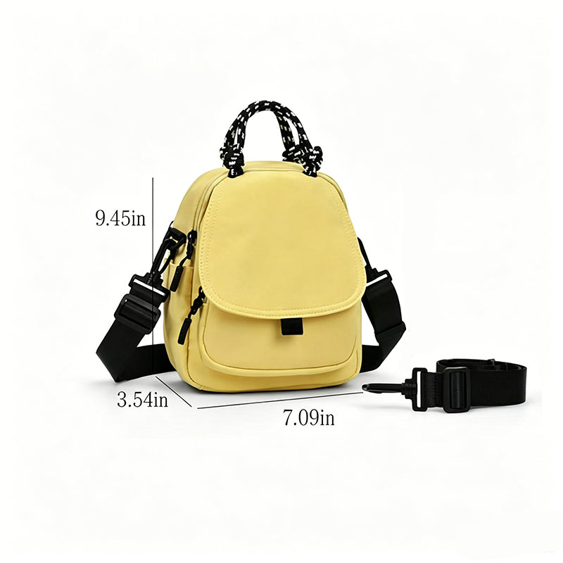 Convertible Mini Backpack – Handheld, Crossbody & Backpack