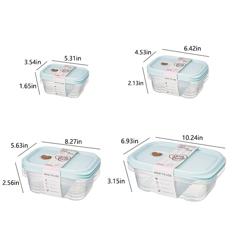 4-Piece Transparent Airtight Food Storage Container Set