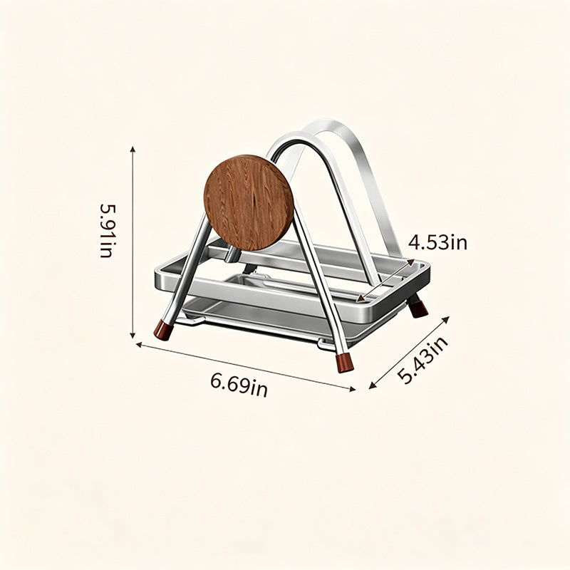 Beech Wood Cutting Board Rack with Rust-Resistant Frame