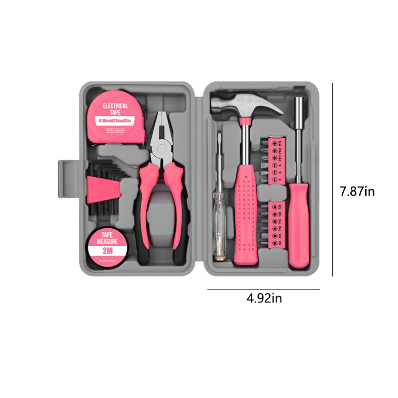 24-Piece Portable Carbon Steel Home Repair Tool Kit