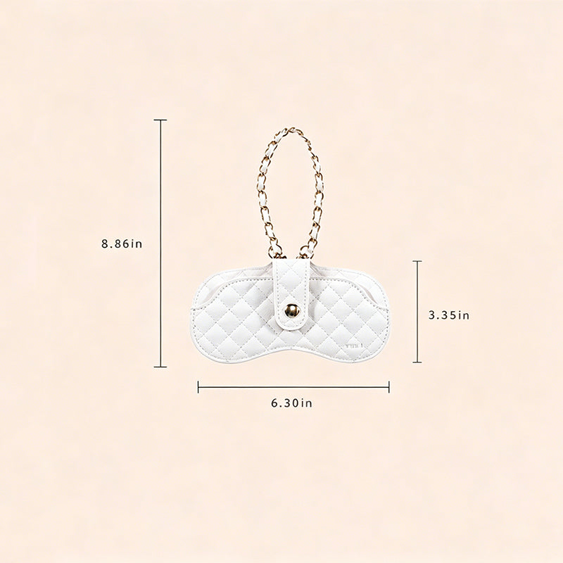 Luxury Quilted Bag Charm Sunglasses Case