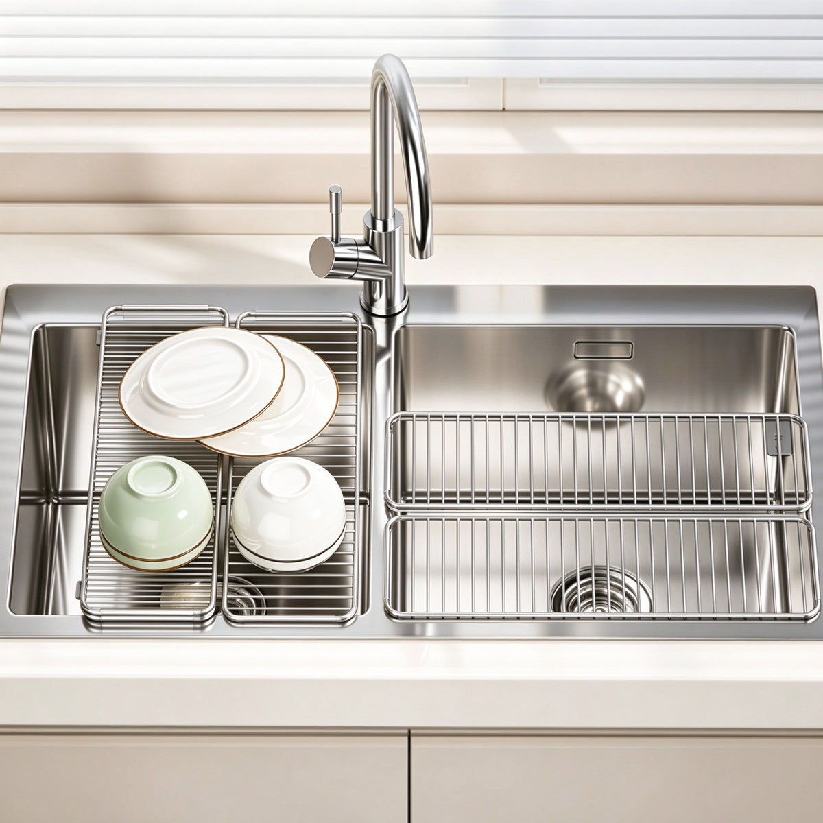 Tri-Fold Draining Rack