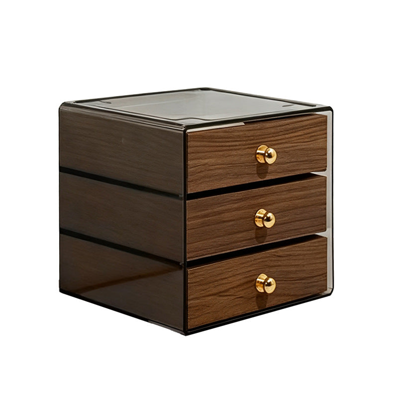Stylish Wood-Grain Anti-Oxidation Jewelry Box | Multi-Compartment Organizer