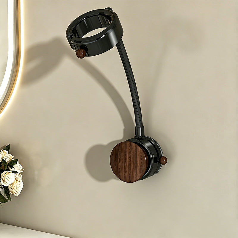 No-Drill Dual Suction Cup Hair Dryer Holder with Cord Organizer