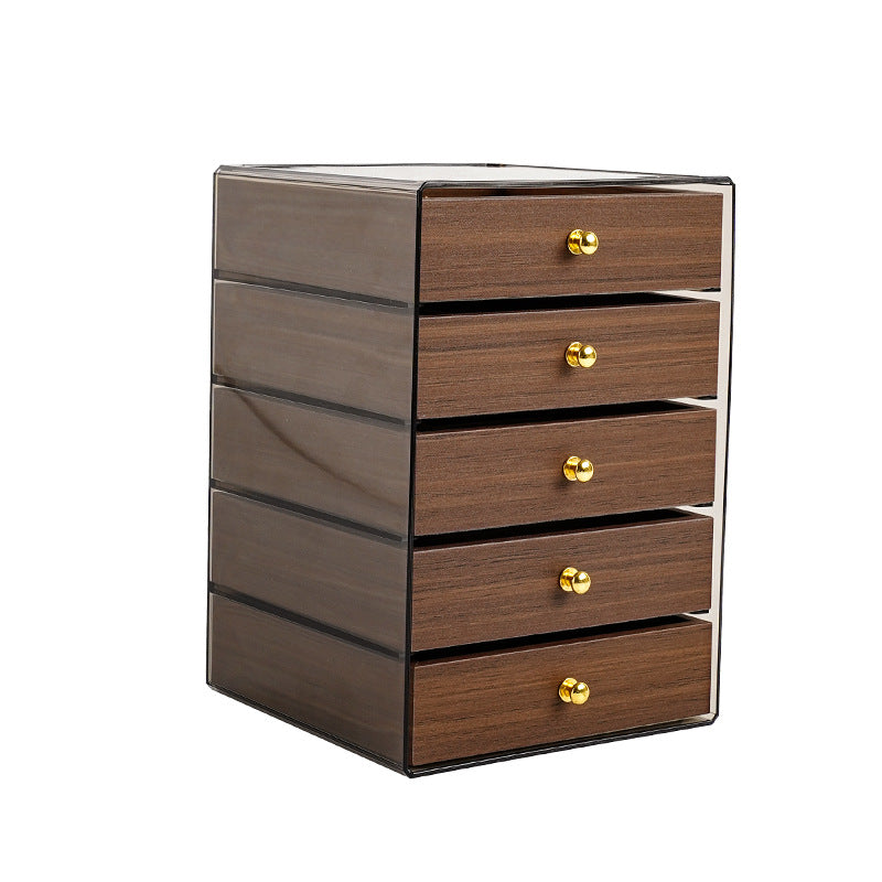 Stylish Wood-Grain Anti-Oxidation Jewelry Box | Multi-Compartment Organizer