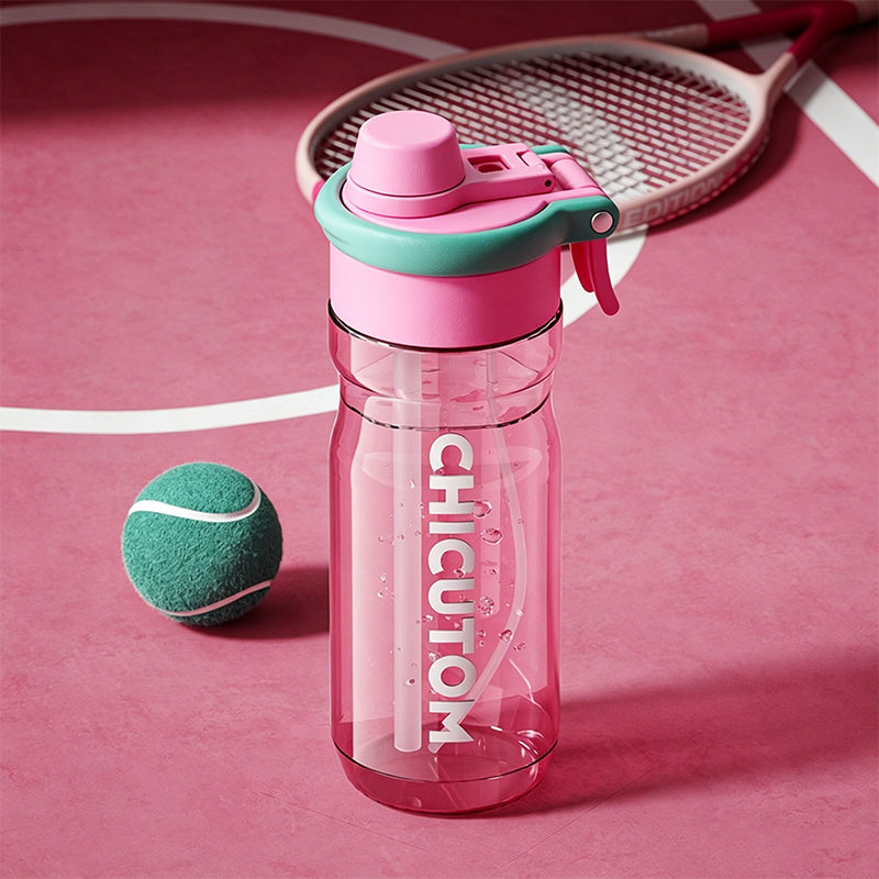 750ml Portable Mist Water Bottle with Dual Drinking Spouts
