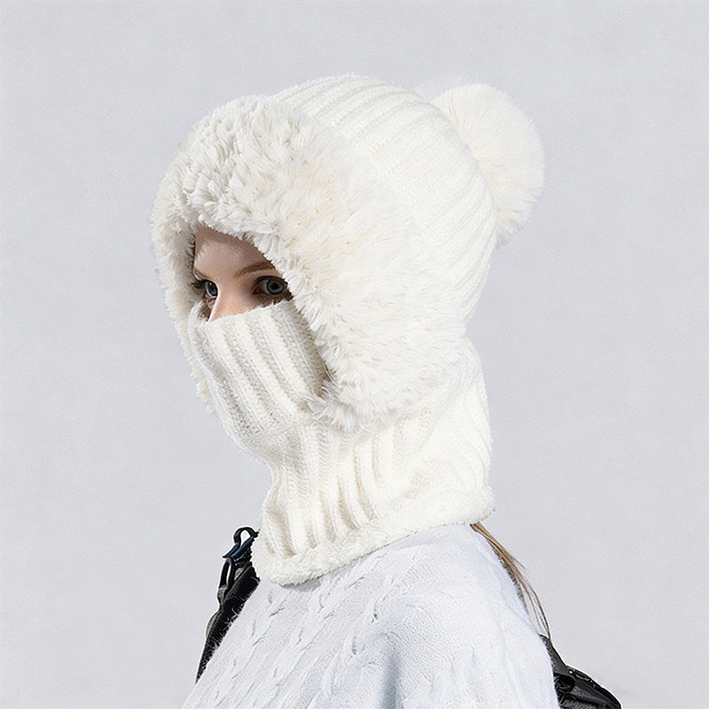 3-in-1 Fleece-Lined Mask Scarf Hat