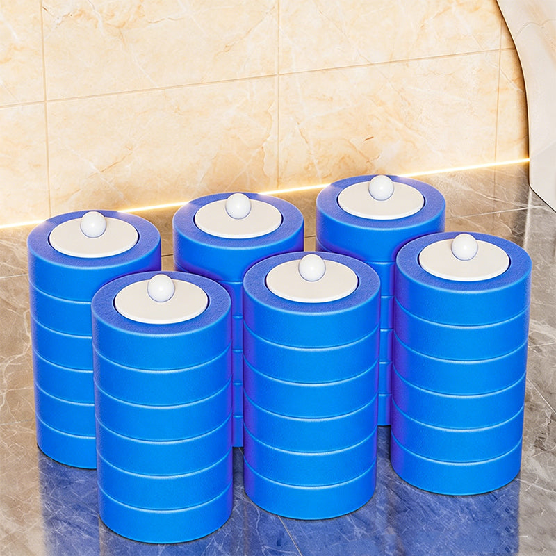 Toilet Brush Set with Disposable Heads and Built-in Cleaner