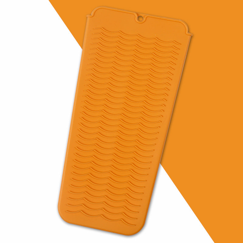 Non-slip Silicone Heat-Resistant Mat & Storage Pouch for Heated Tools