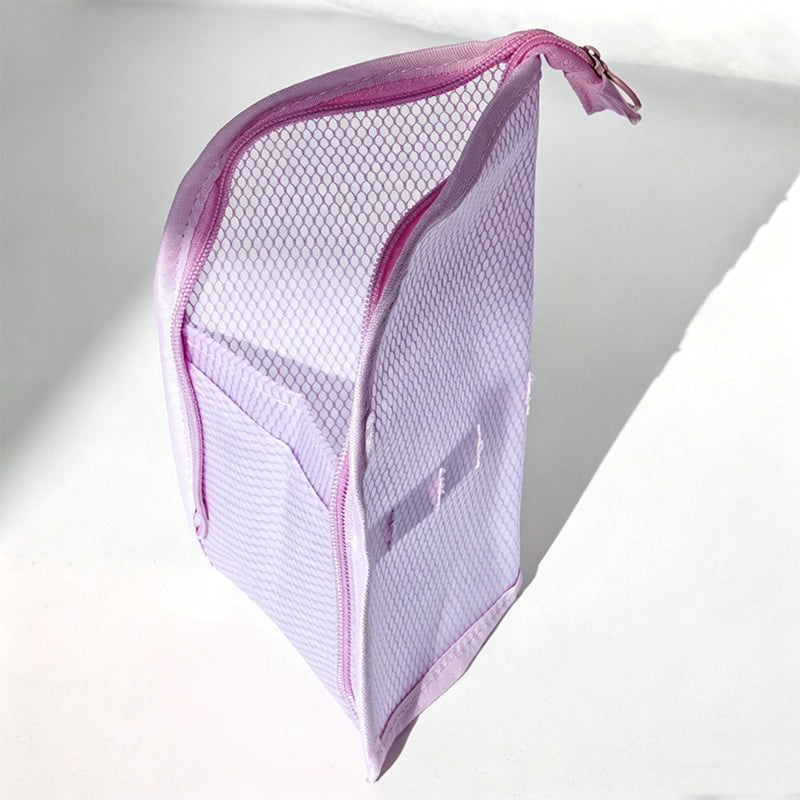 Portable Stand-Up Travel Makeup & Toiletry Bag – Breathable Mesh