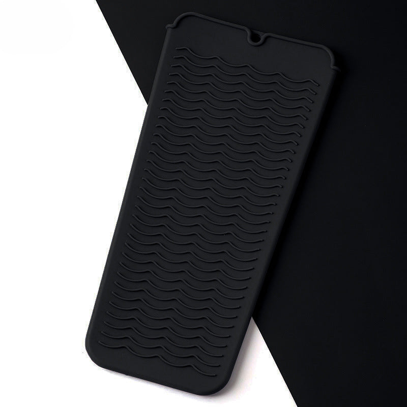 Non-slip Silicone Heat-Resistant Mat & Storage Pouch for Heated Tools