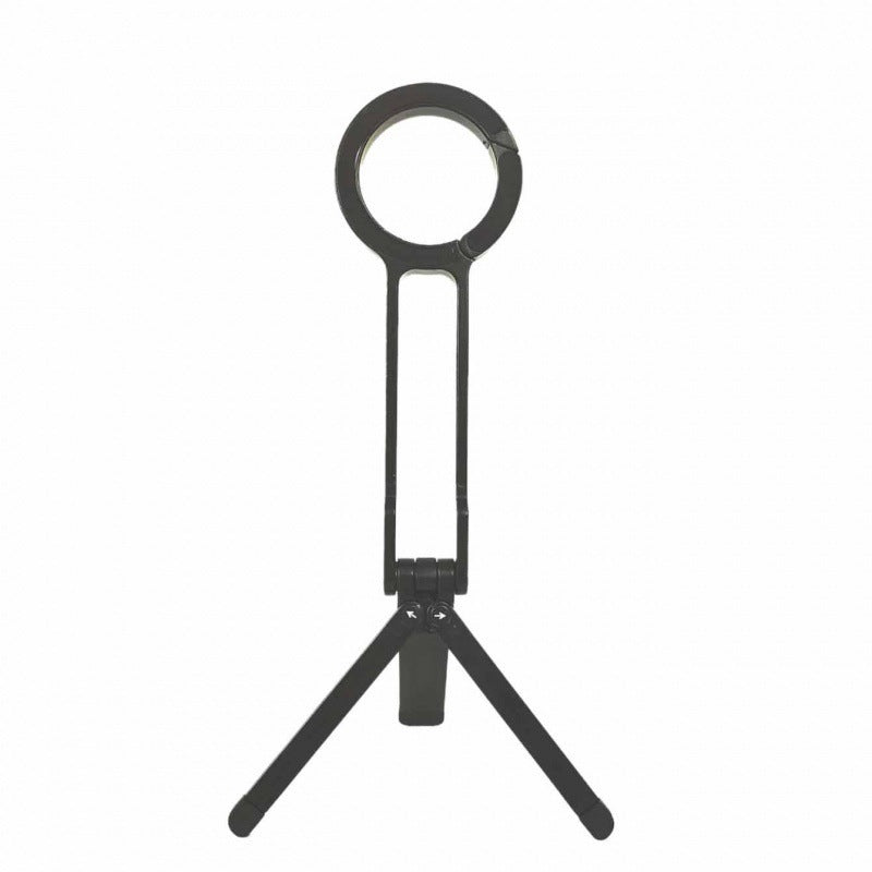 Dual-Sided Magnetic Phone Stand, 180° Rotating Foldable Tripod with Strong Base & Hanging Hook