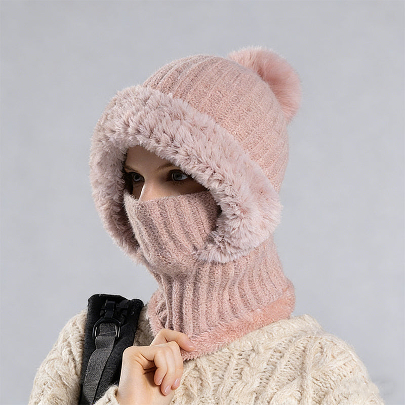 3-in-1 Fleece-Lined Mask Scarf Hat