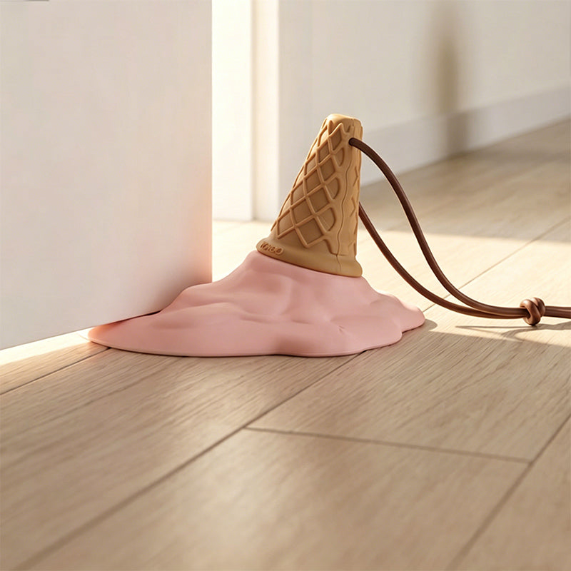 Cute Ice Cream Door Stop – Strong Suction Floor Stopper
