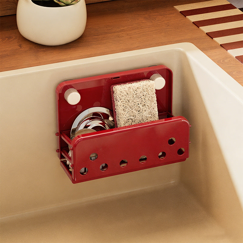 Foldable Sink Organizer Rack – No-Drill Suction Cup Design