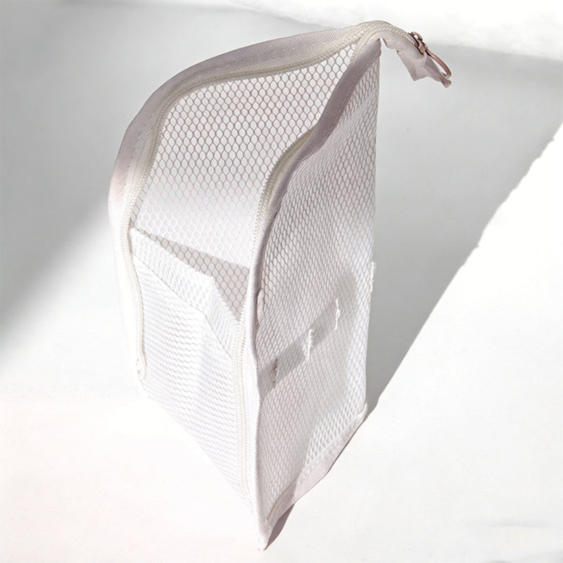 Portable Stand-Up Travel Makeup & Toiletry Bag – Breathable Mesh