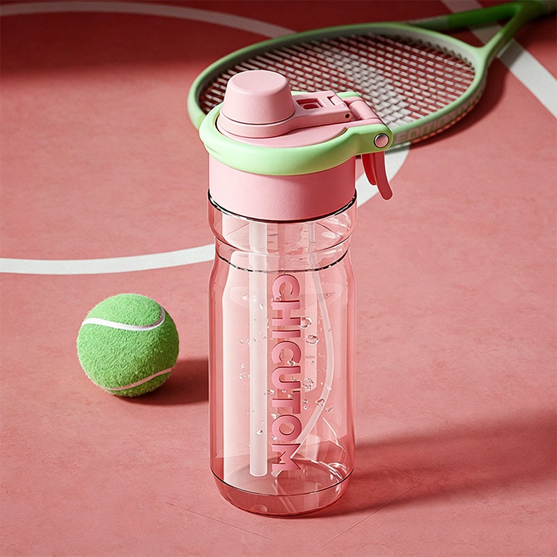750ml Portable Mist Water Bottle with Dual Drinking Spouts