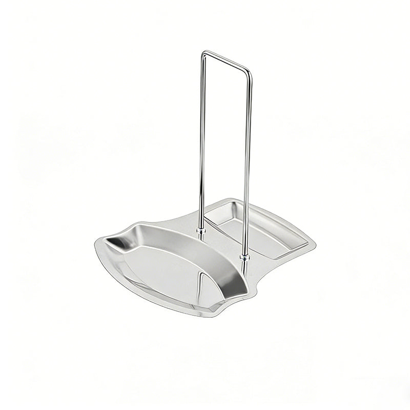 Stainless Steel Pot Lid & Utensil Holder with Drip Tray