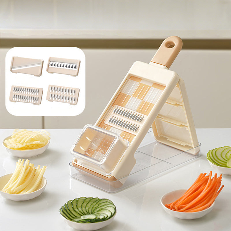 4-in-1 Foldable Vegetable Slicer with Hidden Blade Storage