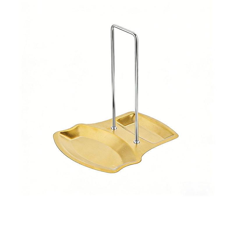 Stainless Steel Pot Lid & Utensil Holder with Drip Tray