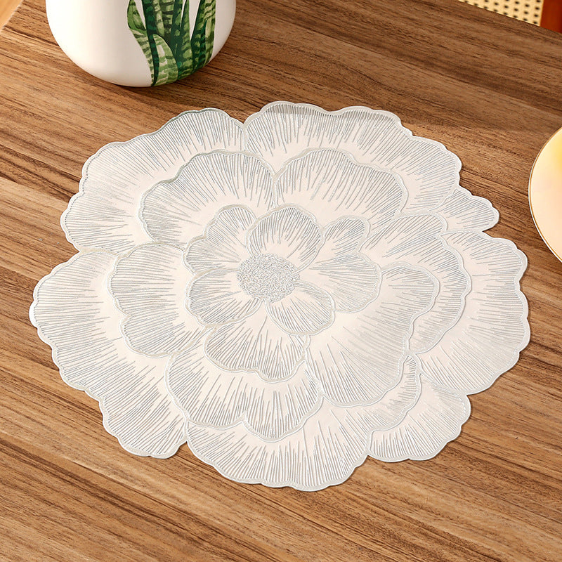 Realistic Flower Placemat – Waterproof & Heat-Resistant Table Mat