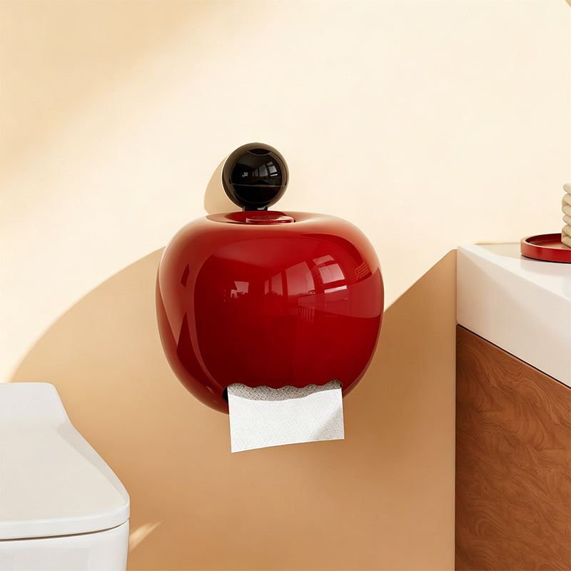 No-Drill Apple Suction Cup Tissue Holder with Aromatherapy