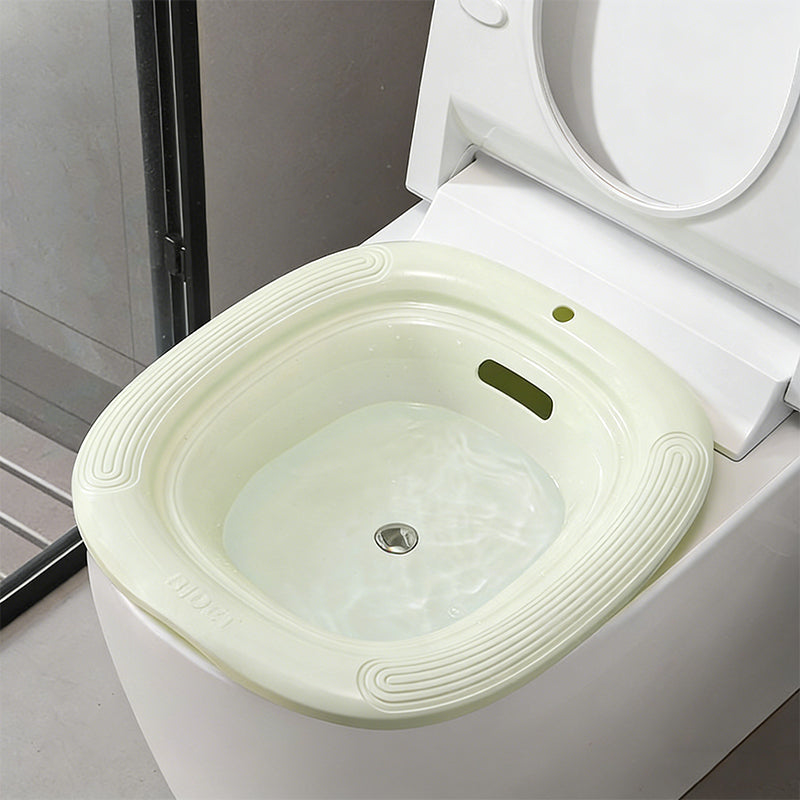 Anti-Overflow Sitz Bath with Built-in Pop-Up Drain Plug