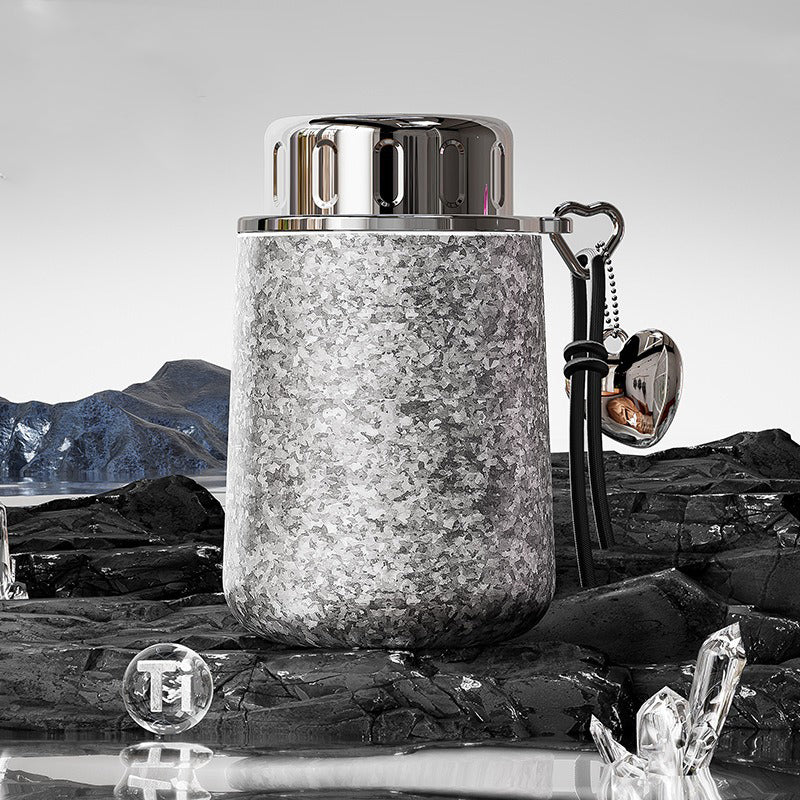 Pure Titanium Mini Thermos Bottle for Daily Carry