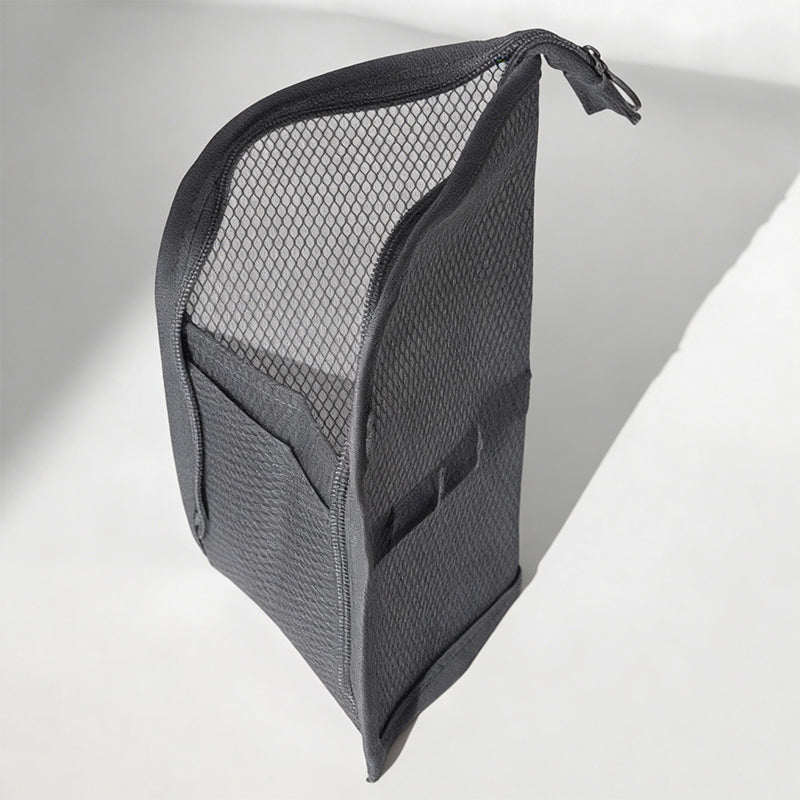 Portable Stand-Up Travel Makeup & Toiletry Bag – Breathable Mesh