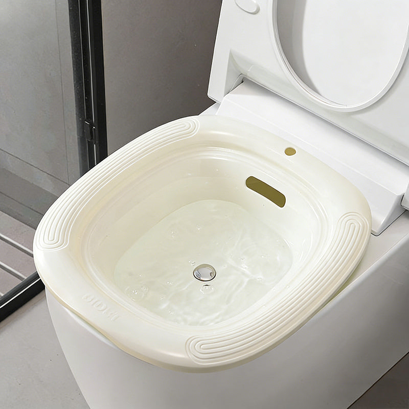 Anti-Overflow Sitz Bath with Built-in Pop-Up Drain Plug