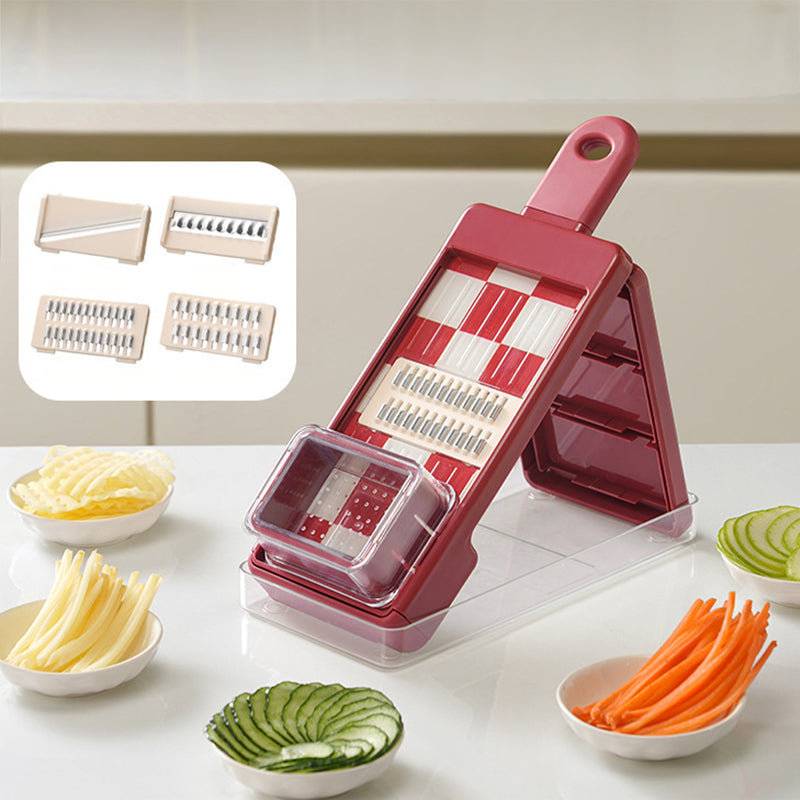 4-in-1 Foldable Vegetable Slicer with Hidden Blade Storage