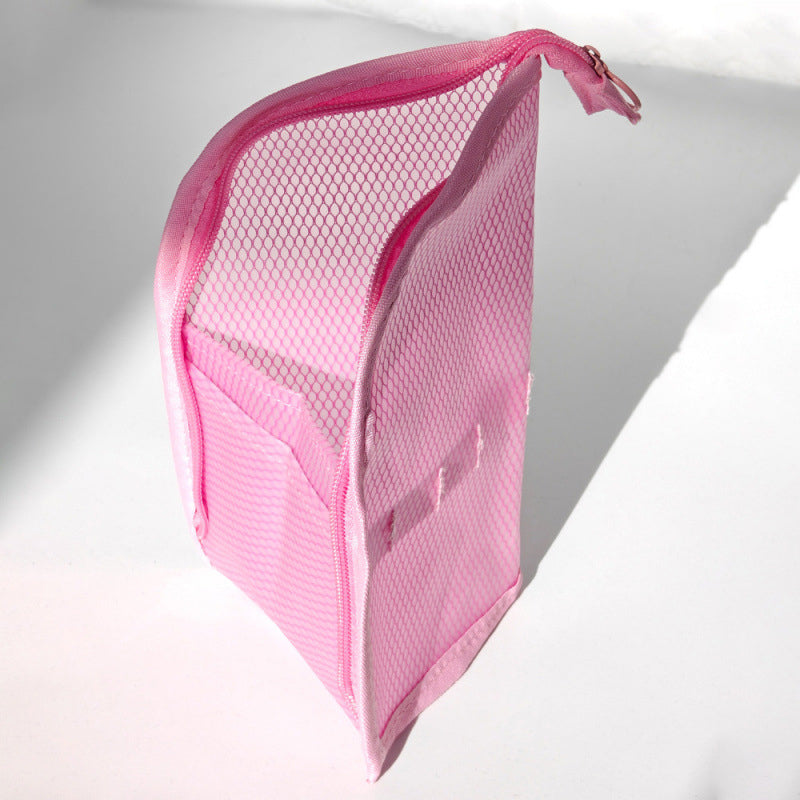 Portable Stand-Up Travel Makeup & Toiletry Bag – Breathable Mesh
