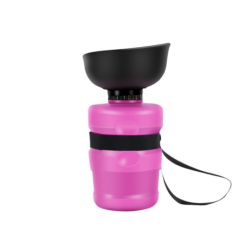 Portable Leakproof Squeeze Pet Water Bottle with Foldable Bowl