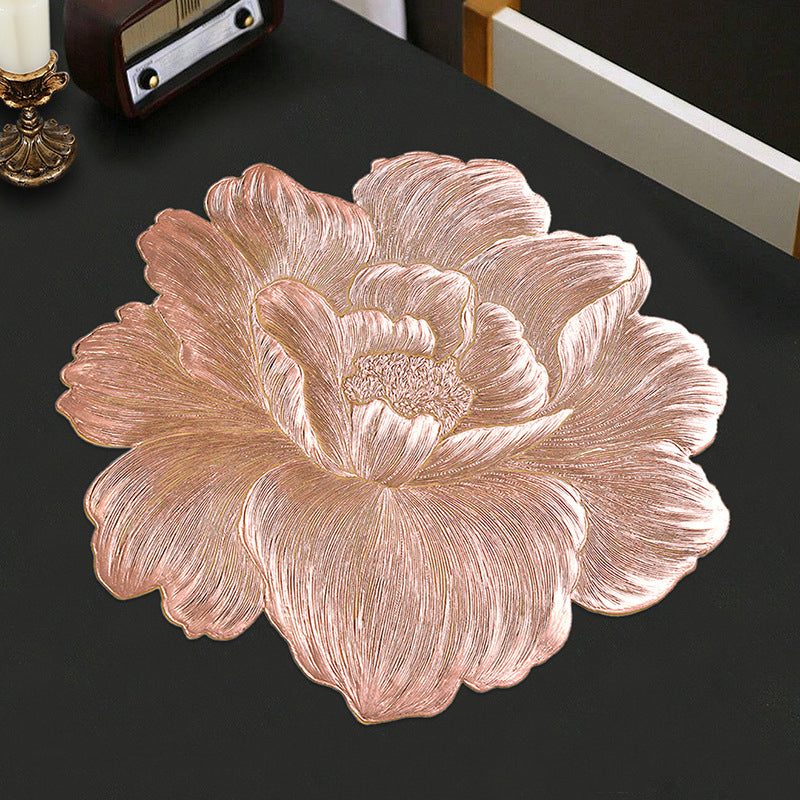 Realistic Flower Placemat – Waterproof & Heat-Resistant Table Mat